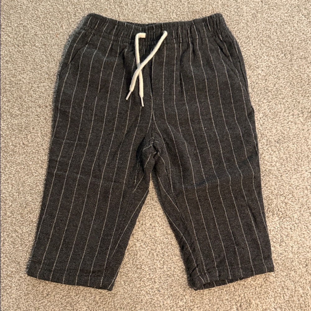 GAP Charcoal Pinstripe Baby Joggers